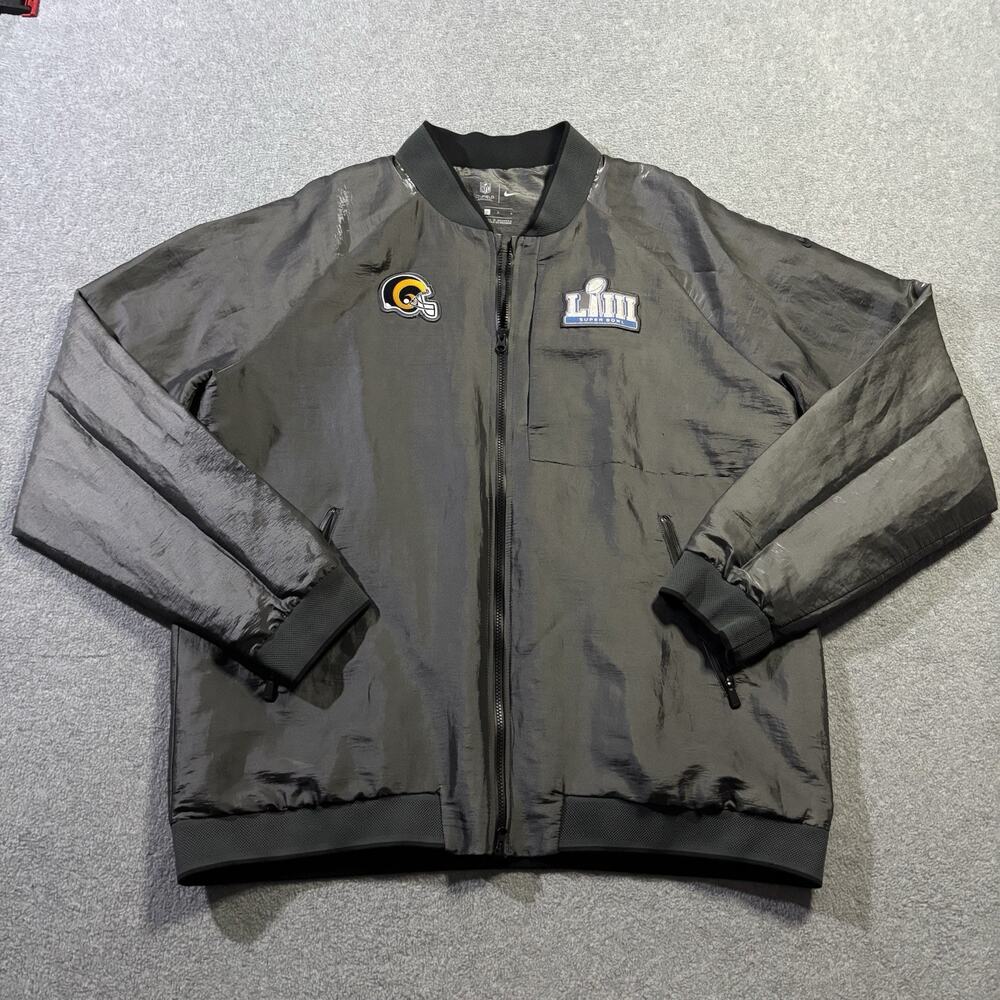 Nike Los Angeles Rams Super Bowl LIII Media Night Bomber Jacket Men's Large